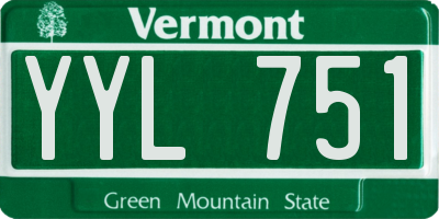 VT license plate YYL751