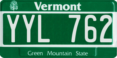 VT license plate YYL762