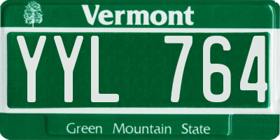 VT license plate YYL764