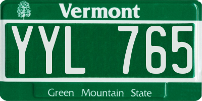 VT license plate YYL765