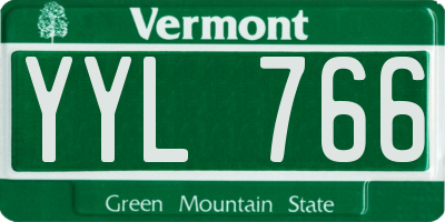 VT license plate YYL766
