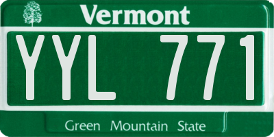 VT license plate YYL771