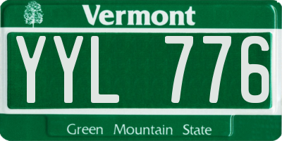 VT license plate YYL776