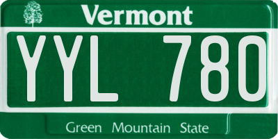 VT license plate YYL780