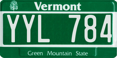 VT license plate YYL784