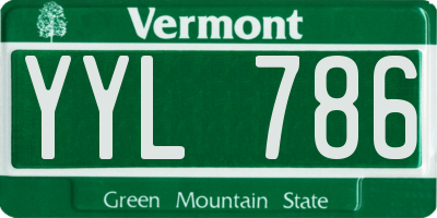 VT license plate YYL786