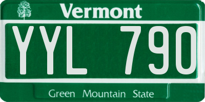 VT license plate YYL790