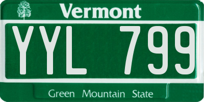 VT license plate YYL799