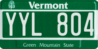 VT license plate YYL804