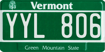 VT license plate YYL806