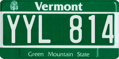 VT license plate YYL814