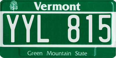 VT license plate YYL815