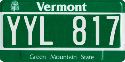 VT license plate YYL817