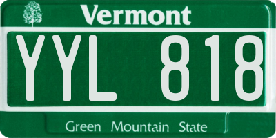 VT license plate YYL818