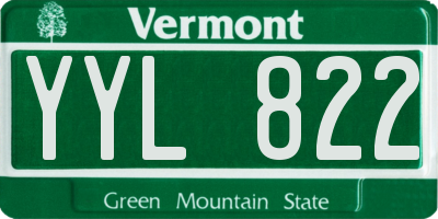 VT license plate YYL822