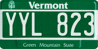 VT license plate YYL823