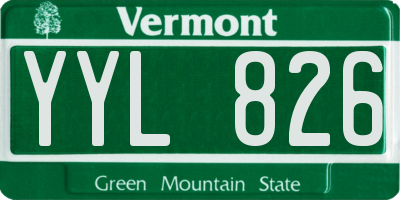 VT license plate YYL826