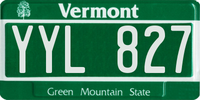 VT license plate YYL827