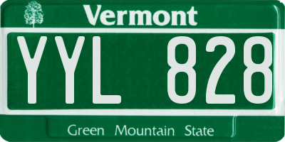 VT license plate YYL828