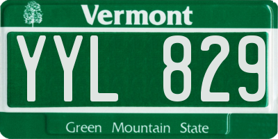 VT license plate YYL829