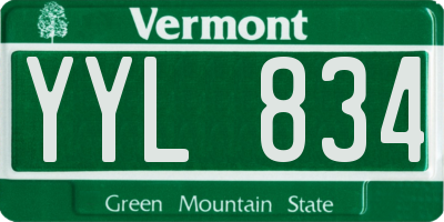 VT license plate YYL834