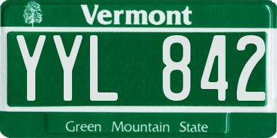 VT license plate YYL842