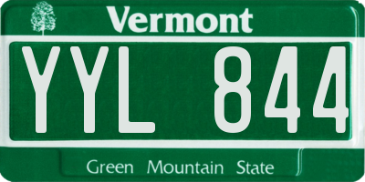 VT license plate YYL844