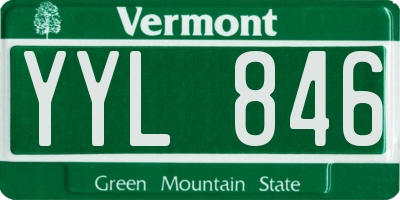 VT license plate YYL846