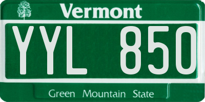 VT license plate YYL850