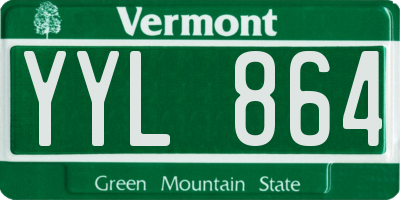 VT license plate YYL864