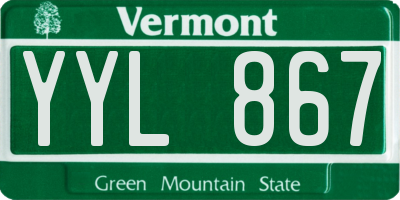 VT license plate YYL867