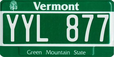 VT license plate YYL877