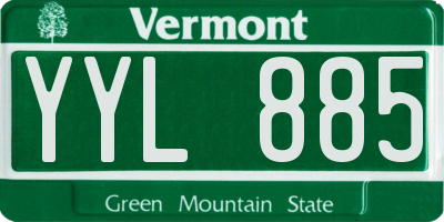 VT license plate YYL885