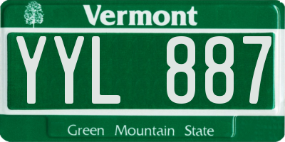 VT license plate YYL887