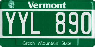 VT license plate YYL890