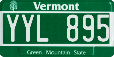 VT license plate YYL895