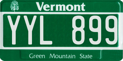 VT license plate YYL899