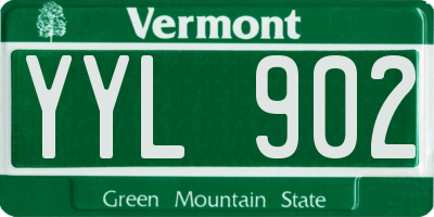VT license plate YYL902