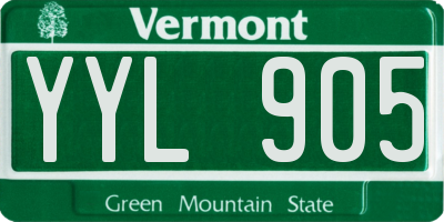 VT license plate YYL905
