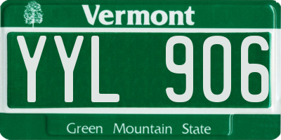 VT license plate YYL906