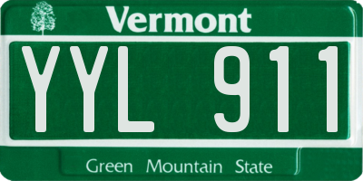 VT license plate YYL911