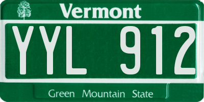 VT license plate YYL912