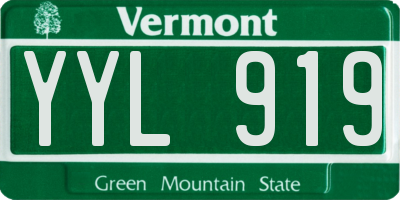 VT license plate YYL919