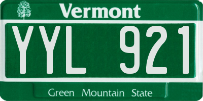 VT license plate YYL921