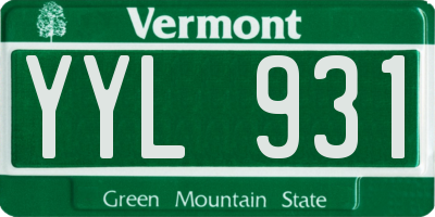 VT license plate YYL931