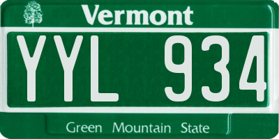 VT license plate YYL934