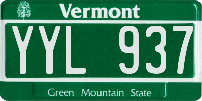 VT license plate YYL937