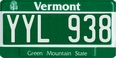 VT license plate YYL938