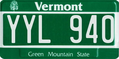 VT license plate YYL940