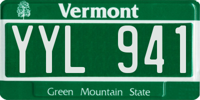 VT license plate YYL941